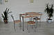 Кухонный комплект стол Тавол Ретта раскладной 80смх60 (120смх80см)+ 3 стула Ясень, фото 6