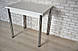 Стол Тавол Ретта раскладной 80 см х 60 см (120см х 80см) с металлическими хромированными ногами Белый, фото 2