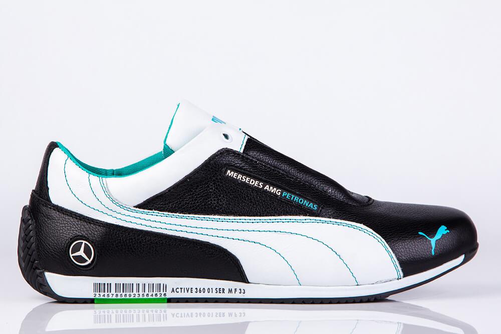 

Мужские кожаные кроссовки Puma Mersedes Amg Petronas (реплика), Черный