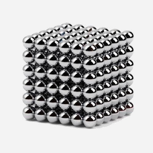 Neo Cube Нео Куб 5мм silver, Головоломка, нео куб, Антистресс магнитны