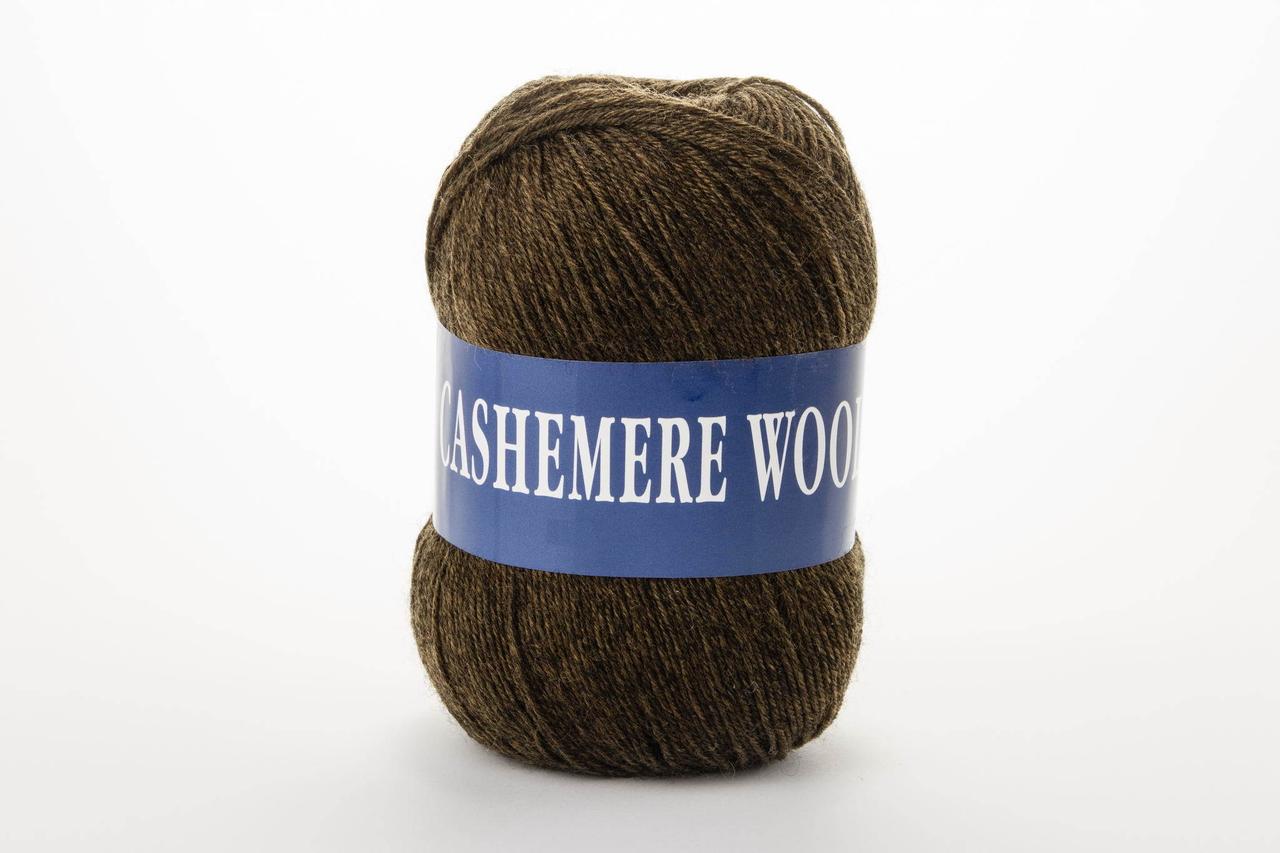 Пряжа кашемировая Lana Cashemere Wool, Color No.1016 коричневый