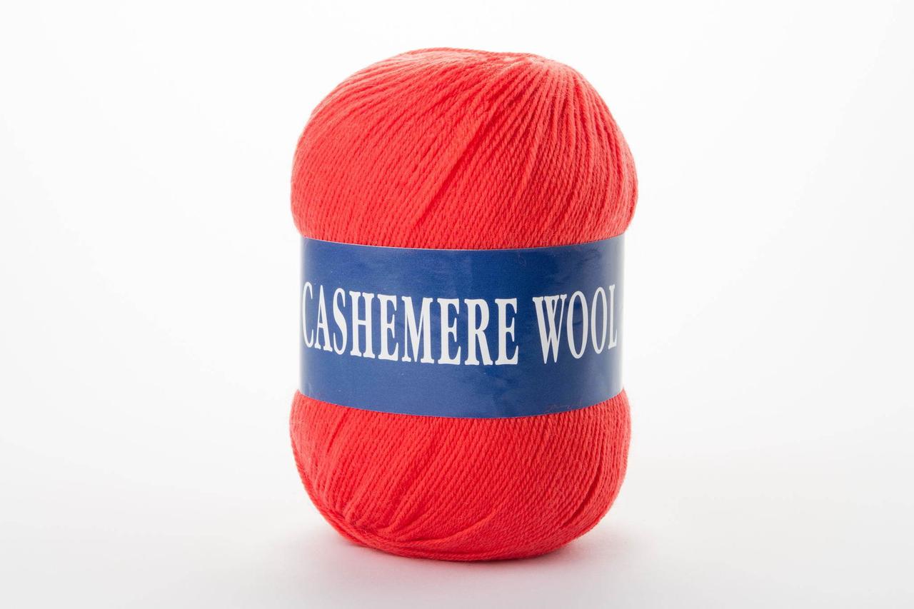 Пряжа кашемировая Lana Cashemere Wool, Color No.1028 алый