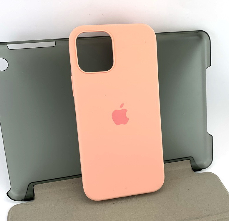 

Чехол на iPhone 12, iPhone 12 Pro накладка бампер противоударный Original Silicone Case розовый