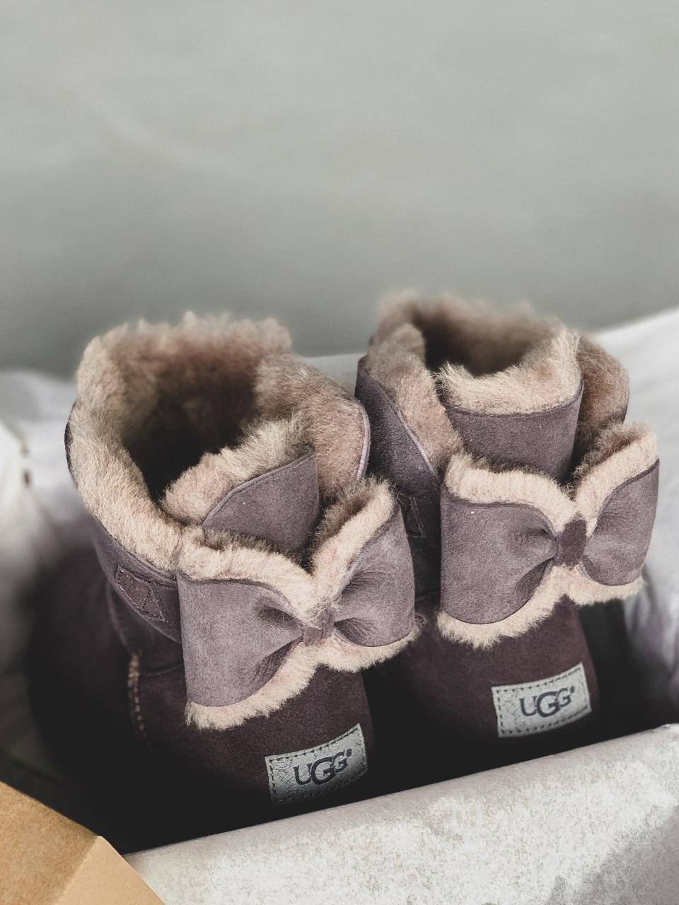 

Угги женские UGG Australia Naveah Mini Nightfal темно-фиолетовые, натуральная замша, овчина, код FL-3070 40