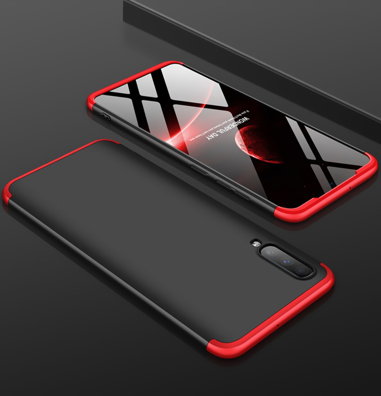 

Противоударный чехол GKK LikGus 360 градусов для Samsung Galaxy A70 (2019) SM-A705F Черный / Красный