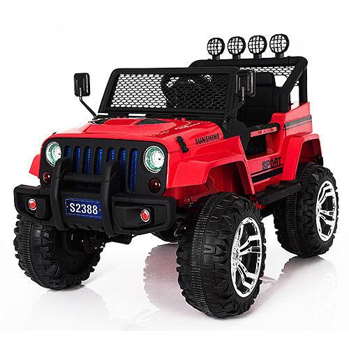 

Детский электромобиль Джип Bambi M 3237EBLR-3 mp3 кожа 4WD 180W 122см, Красный