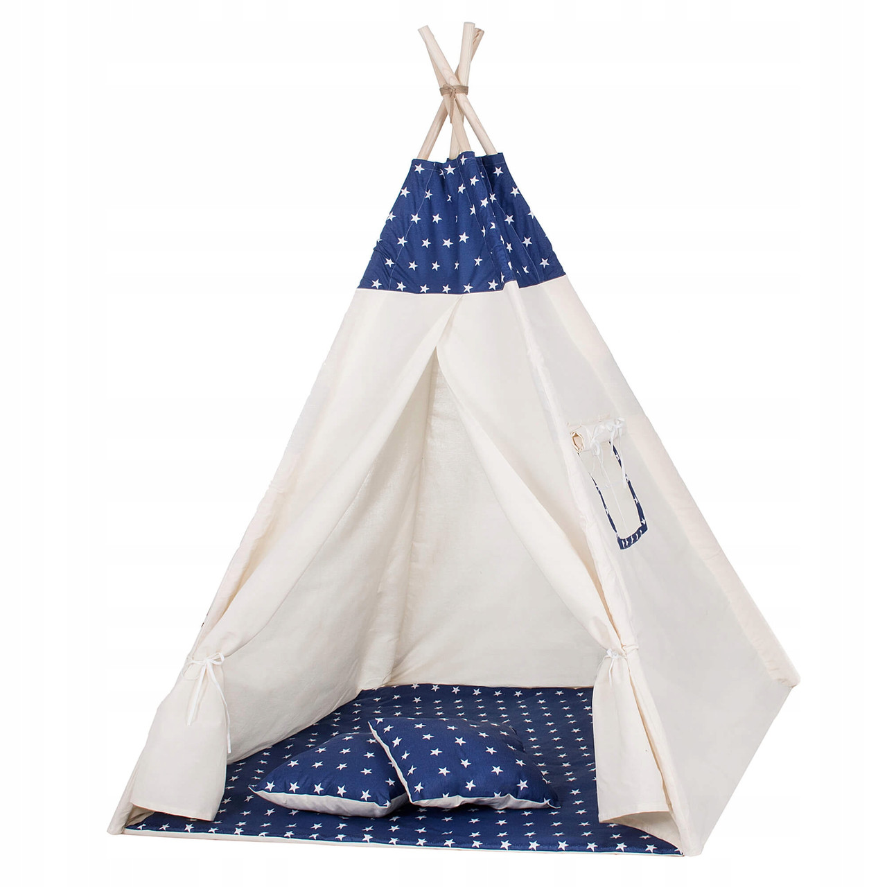 

Дитячий намет (вігвам) Springos Tipi XXL TIP08 White/Blue