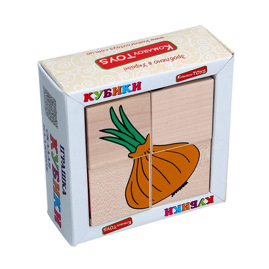 Кубики Овощи сложи рисунок Komarovtoys Т607