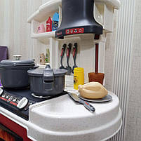 Детская кухня интерактивная игровая Spraing Mist Kitchen 52 элемента красная с музыкой и светом, фото 7