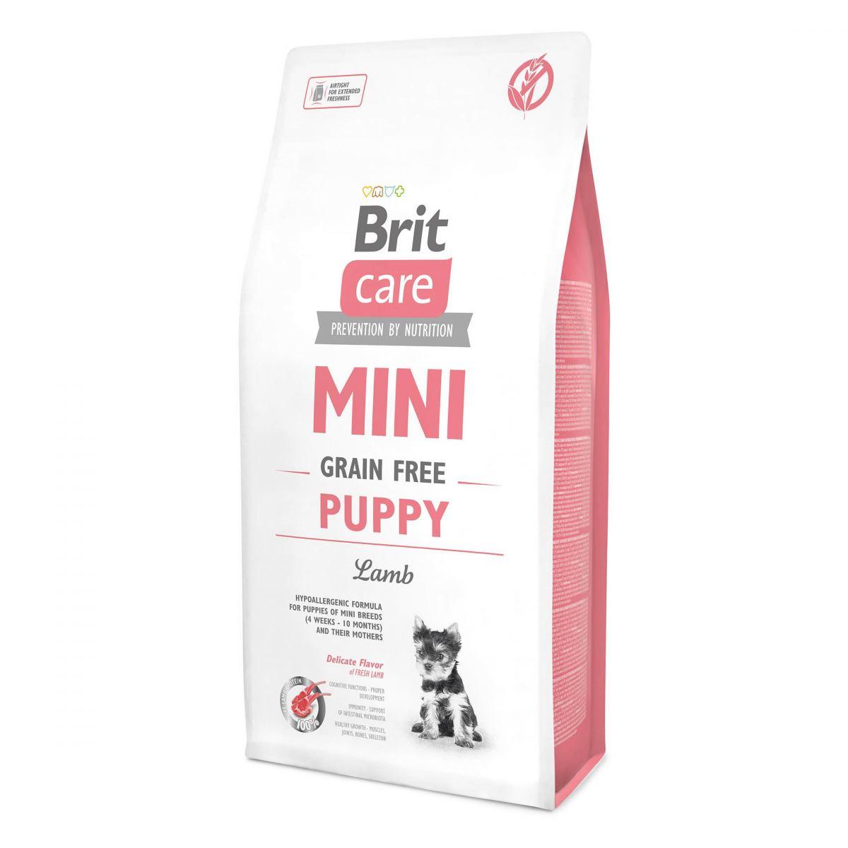 

Сухой корм для щенков миниатюрных пород Brit Care GF Mini Puppy Lamb 7 кг (ягненок)