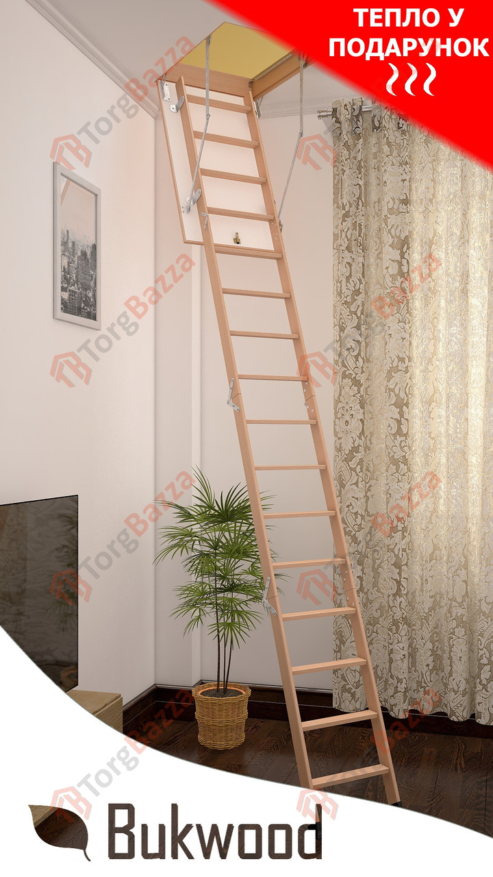 

Чердачная лестница 120x90 Bukwood ECO Long