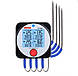 Термометр пищевой электронный 4-х канальный Bluetooth, -40-300°C WINTACT WT308B, фото 2