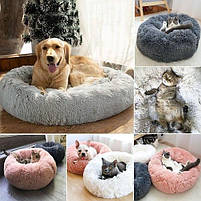 Лежак для кішок і собак, лежанка-подушка, ліжко L 60 см до 9 кг рожевий колір, фото 5