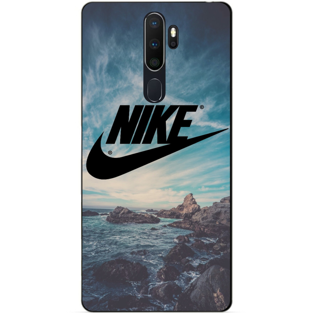 

Силиконовый бампер чехол для Oppo A5 2020 с рисунком Nike, Разные цвета