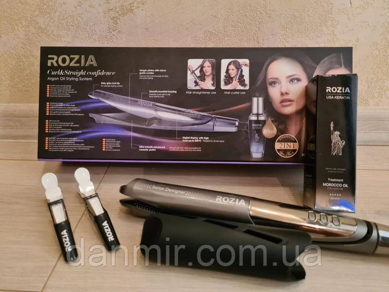 

Утюжок плойка для волос 2 в 1 Rozia HR-792 с керамическим покрытием