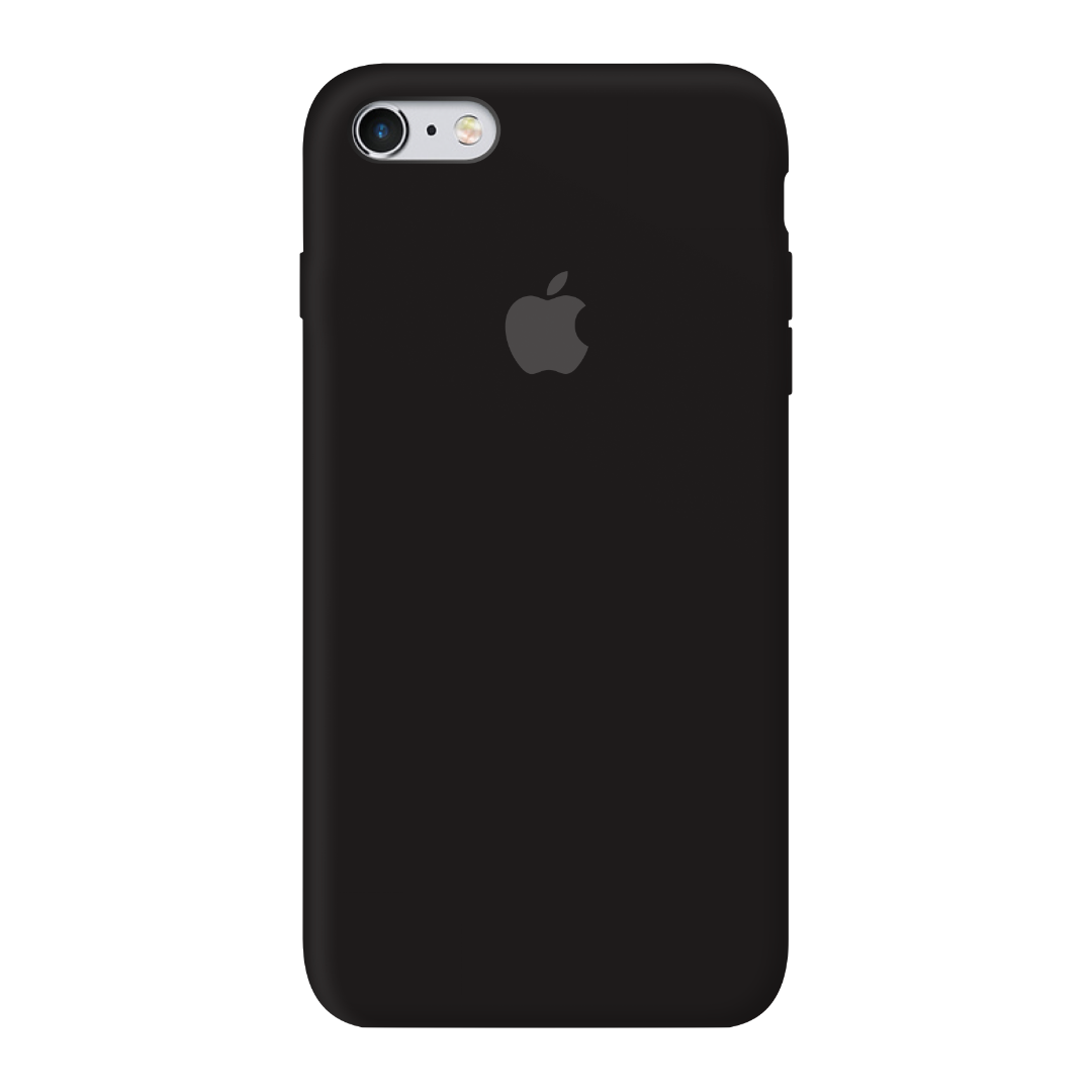 

Чехол силиконовый на айфон Silicone Case для iPhone 6 / 6S закрытый низ black черный