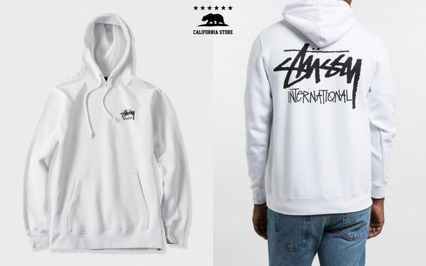 

Толстовка белая Stussy International | Худи стасси | кенгурушка стусси, Разные цвета