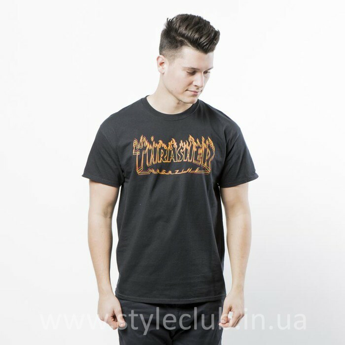 

Футболка Thrasher мужская. Трешер чёрная