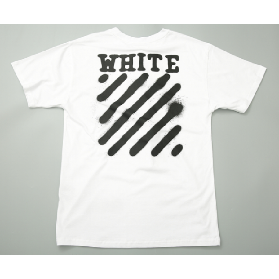 

Футболка Off White Spray Paint Label T-Shirt (White) мужская,женская,детская