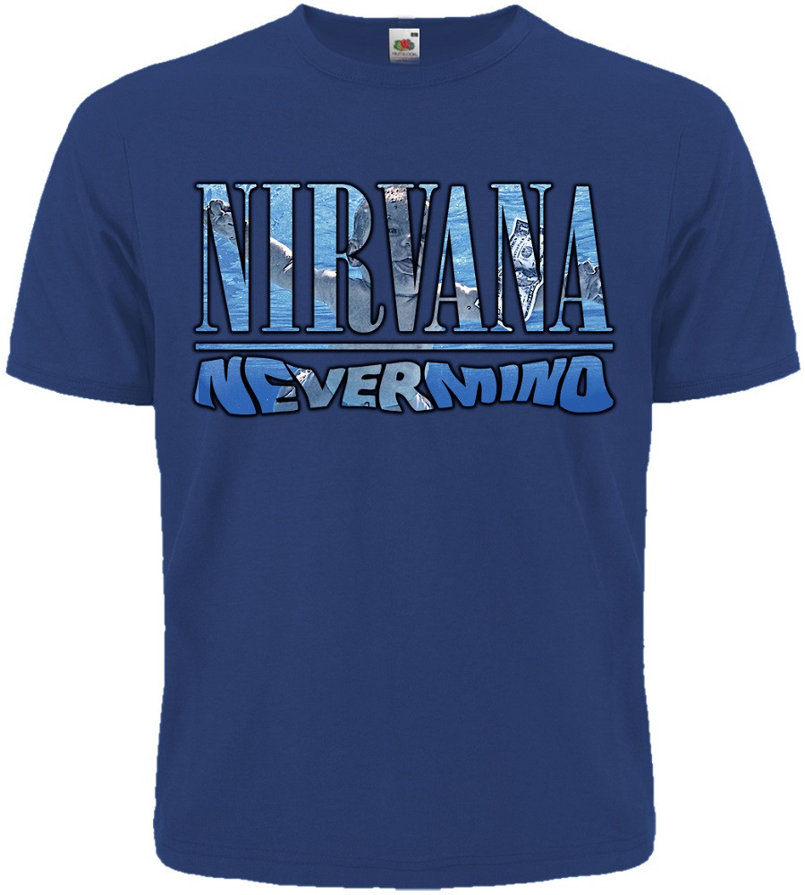 

Футболка Nirvana "Nevermind" (синяя футболка), Размер M