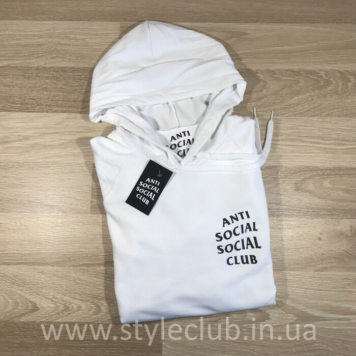 

Толстовка белая Anti Social Social Club | Худи ASSC | Кенгуру АССЦ S, 46, Зима, Разные цвета