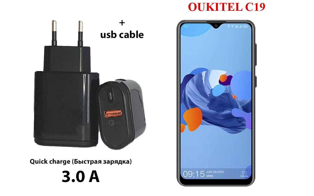 

Сетевое зарядное устройство OUKITEL C19, Черный