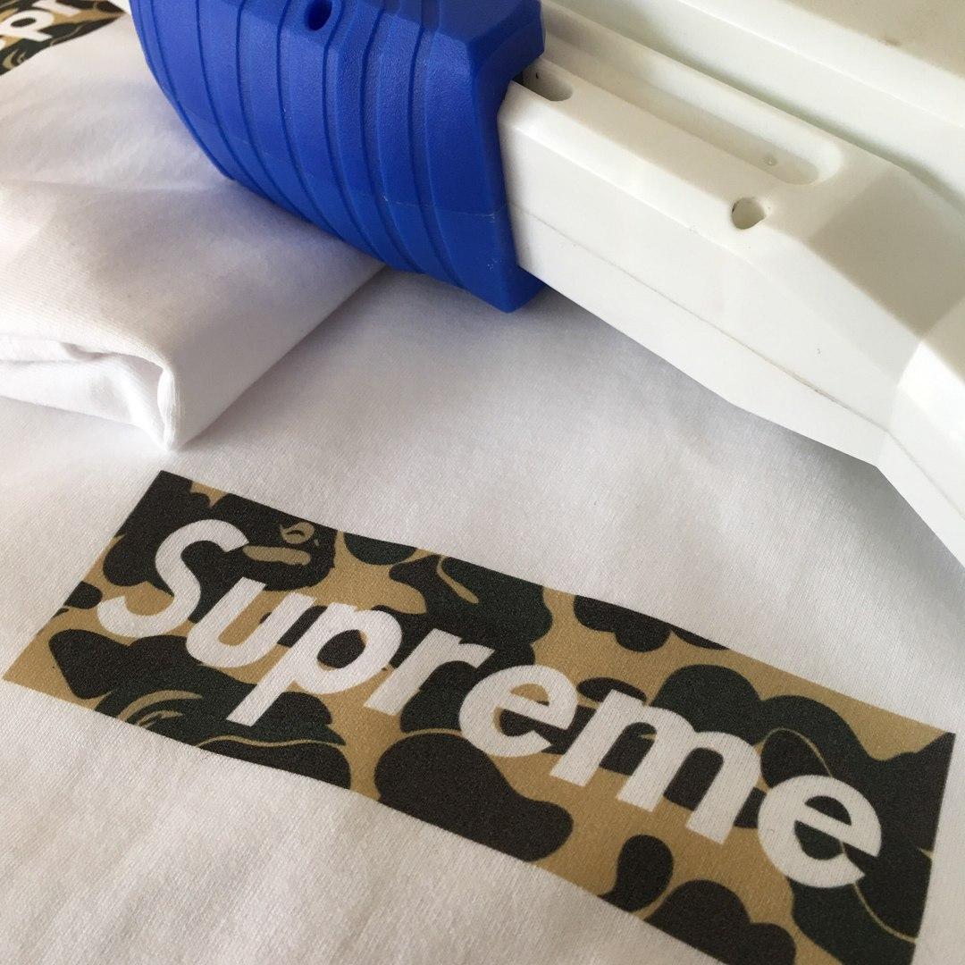 

Футболка Supreme x Bape | Бирка | Белая мужская