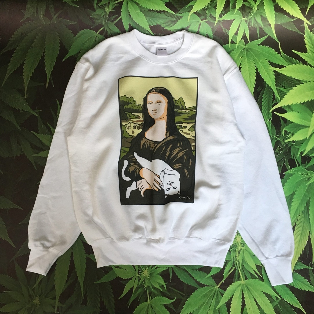 

Свитшот белый RipNDip • кофта белая XL, 52, Зима, Разные цвета