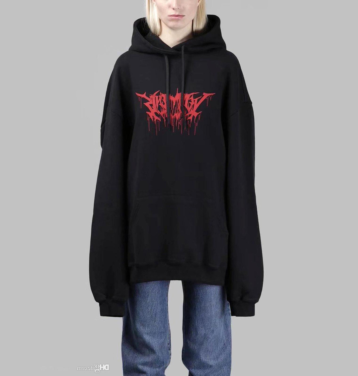 

Толстовка черная Vetements Hard | Худи Vetaments | Кенгуру Ветеменс Хард L, 50, Весна/осень, Разные цвета