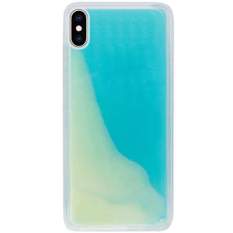 

Неоновый чехол Neon Sand glow in the dark для Apple iPhone XS Max (6.5"), Голубой