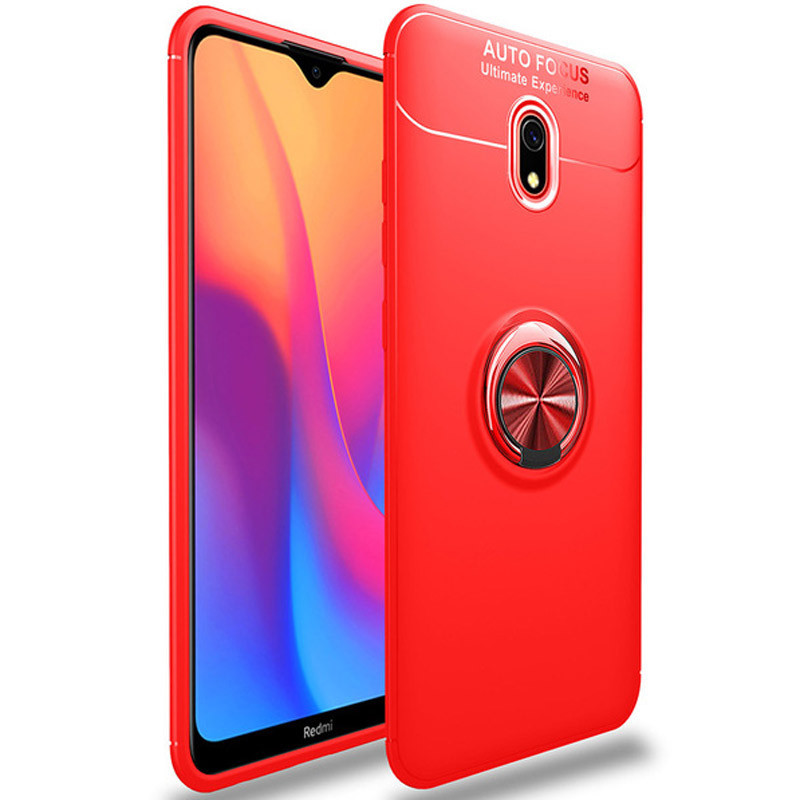 

TPU чехол Deen ColorRing под магнитный держатель (opp) для Xiaomi Redmi 8a, Красный / красный