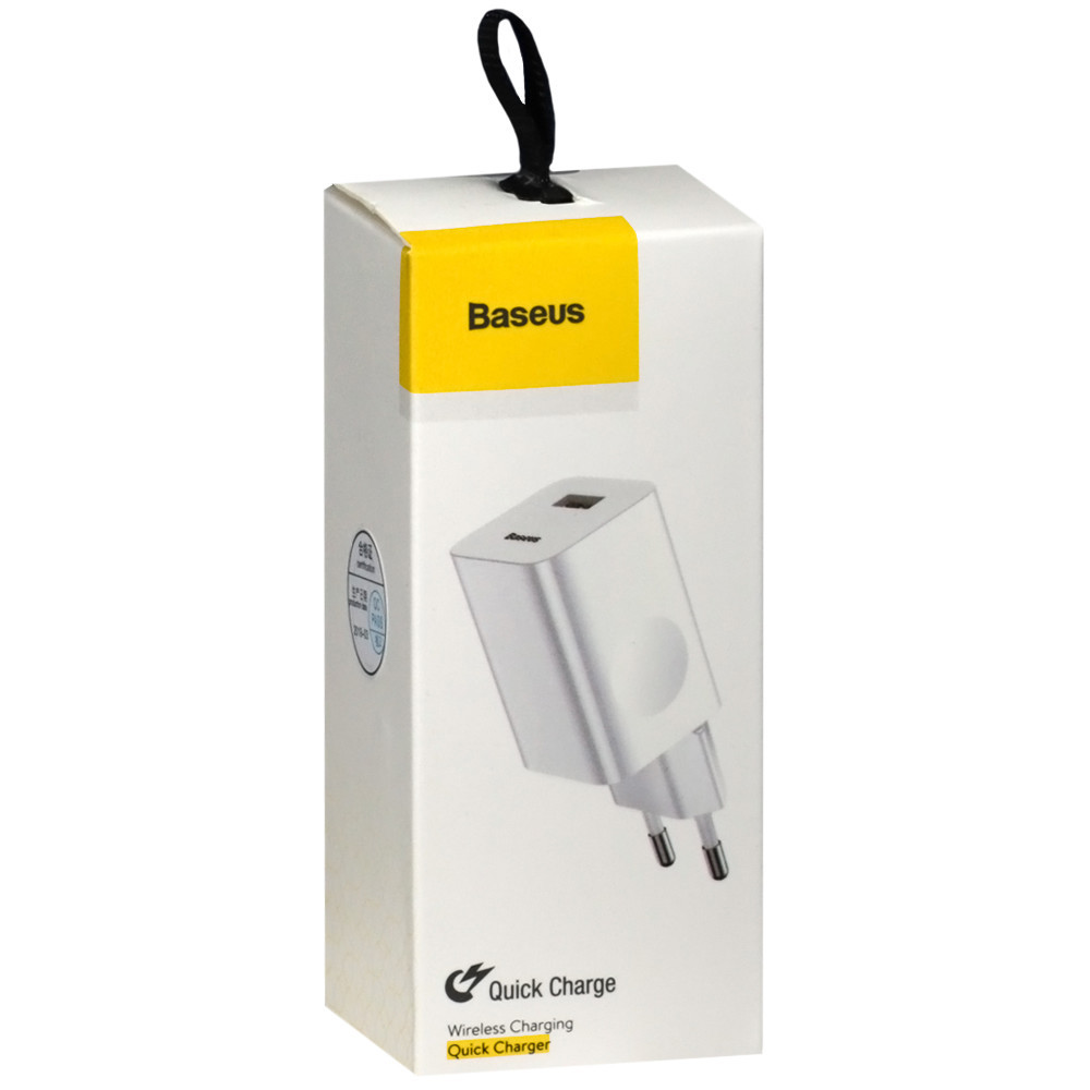 

Baseus (CCALL-BX02)(EU) Charging Quick Home Charger (1USB)(3.0A) White