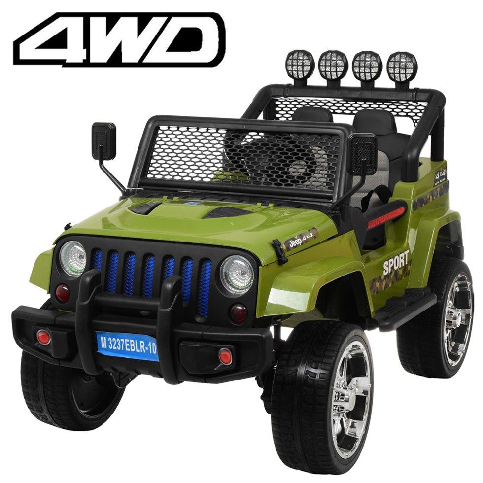 

Детский электромобиль Джип Bambi M 3237EBLR-10 mp3 fm кожа 4WD 180W 122см