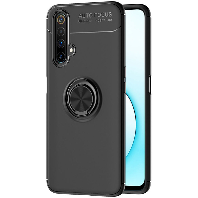 

TPU чехол Deen ColorRing под магнитный держатель (opp) для Realme X3 SuperZoom / X3 / X50, Черный / черный