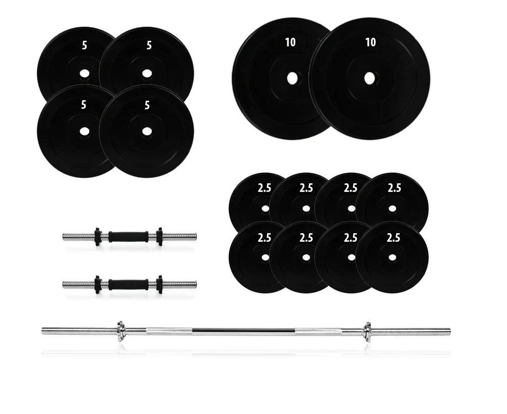 

Набор штанга + гантели разборные 72 кг., Черный