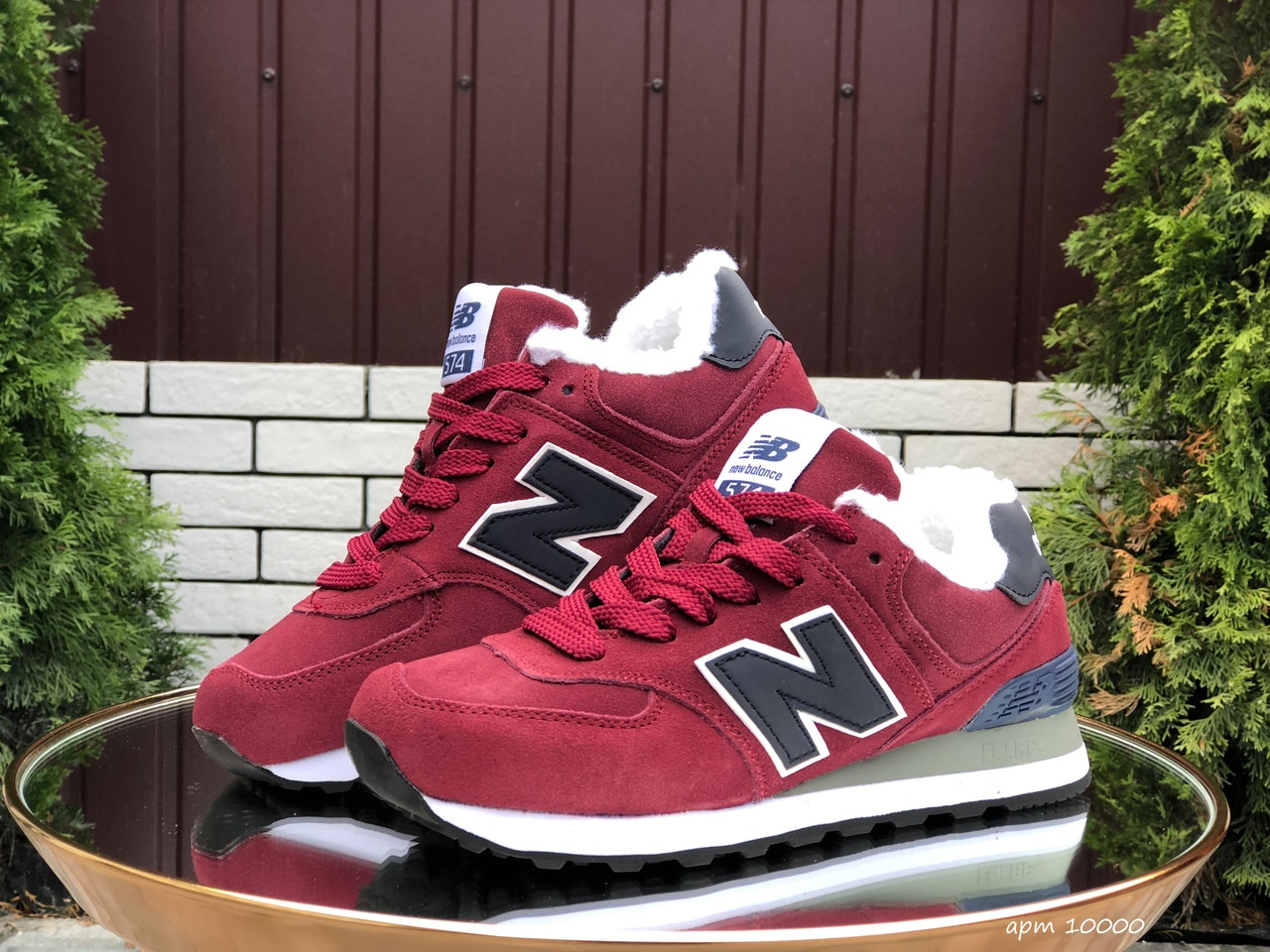 

Женские зимние кроссовки New Balance 574 (бордовые) 10000, Бордовый