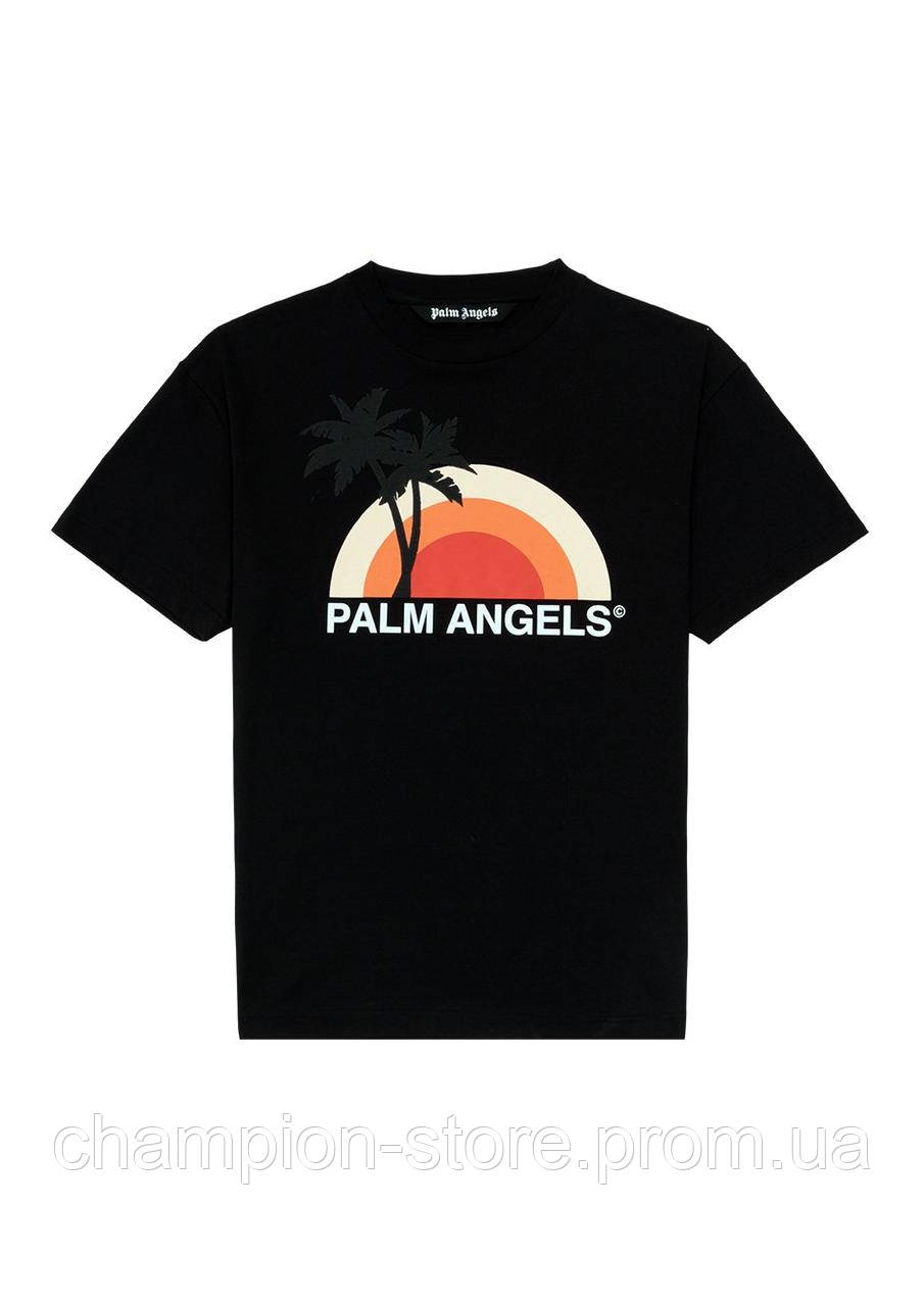 

Футболка чёрная Palm Angels Sun • Палм Анджелс футболка