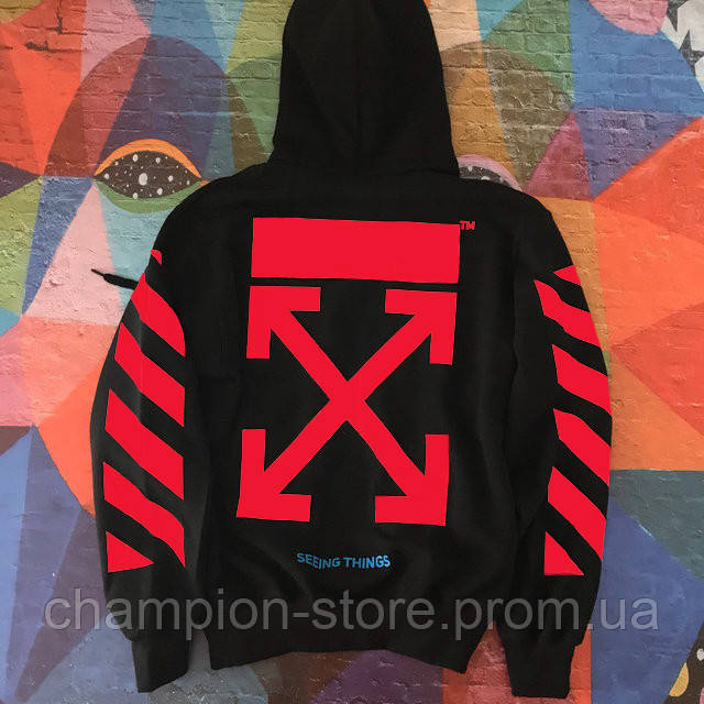 

Толстовка Off White - Red Off | Худи офф вайт | кенгуру оф вайт XXL, 54, Весна/осень, Разные цвета