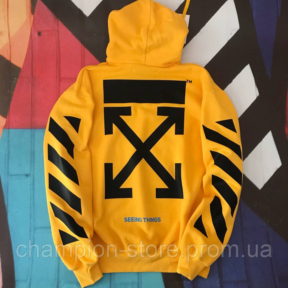 

Толстовка Off-White Yellow | Худи офф вайт | кенгуру оф вайт, Разные цвета