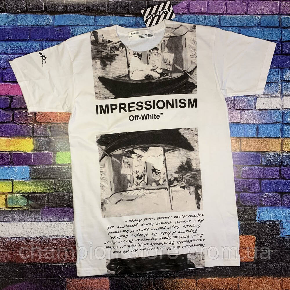 

Футболка Белая - Off-White Impressionism • Ориг бирки