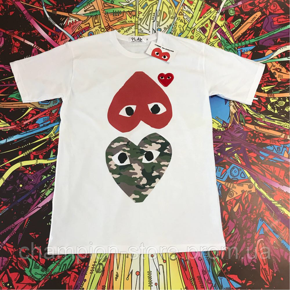

Comme des garcons • Белая футболка • Люкс с нашивкой