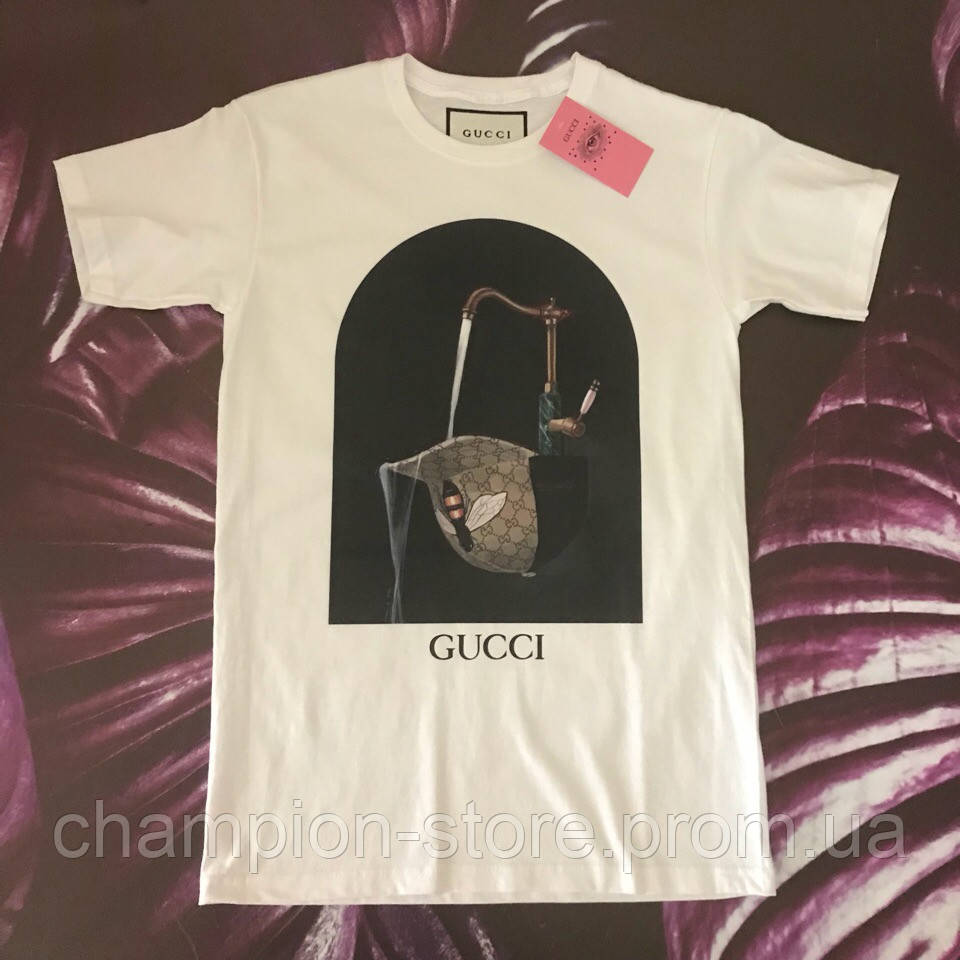 

Футболка белая Gucci. Люкс .Ориг бирка