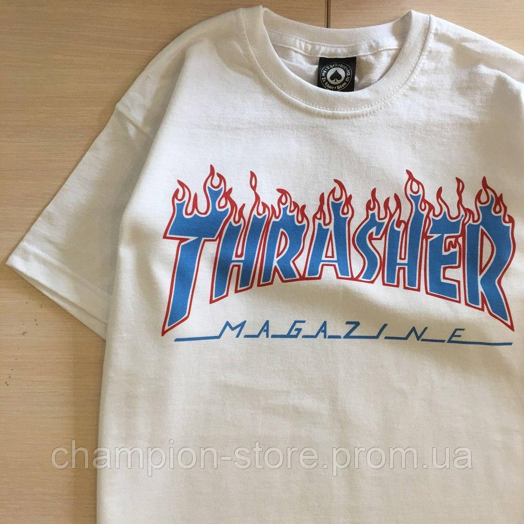 

Футболка Thrasher женская белая. Оригинальная бирка