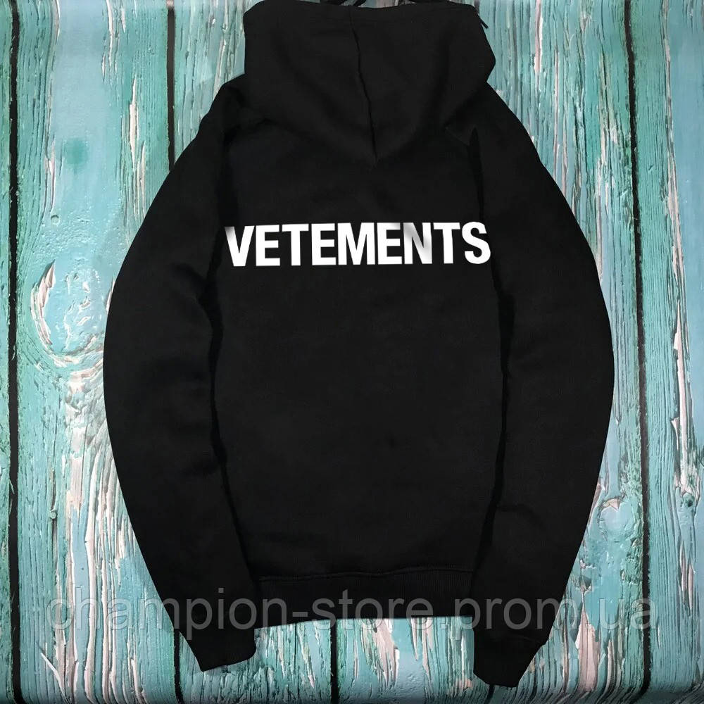 

Толстовка черная Vetements Logo | Худи Ветеменс Лого | Кенгуру Ветементс XL, 52, Весна/осень, Разные цвета