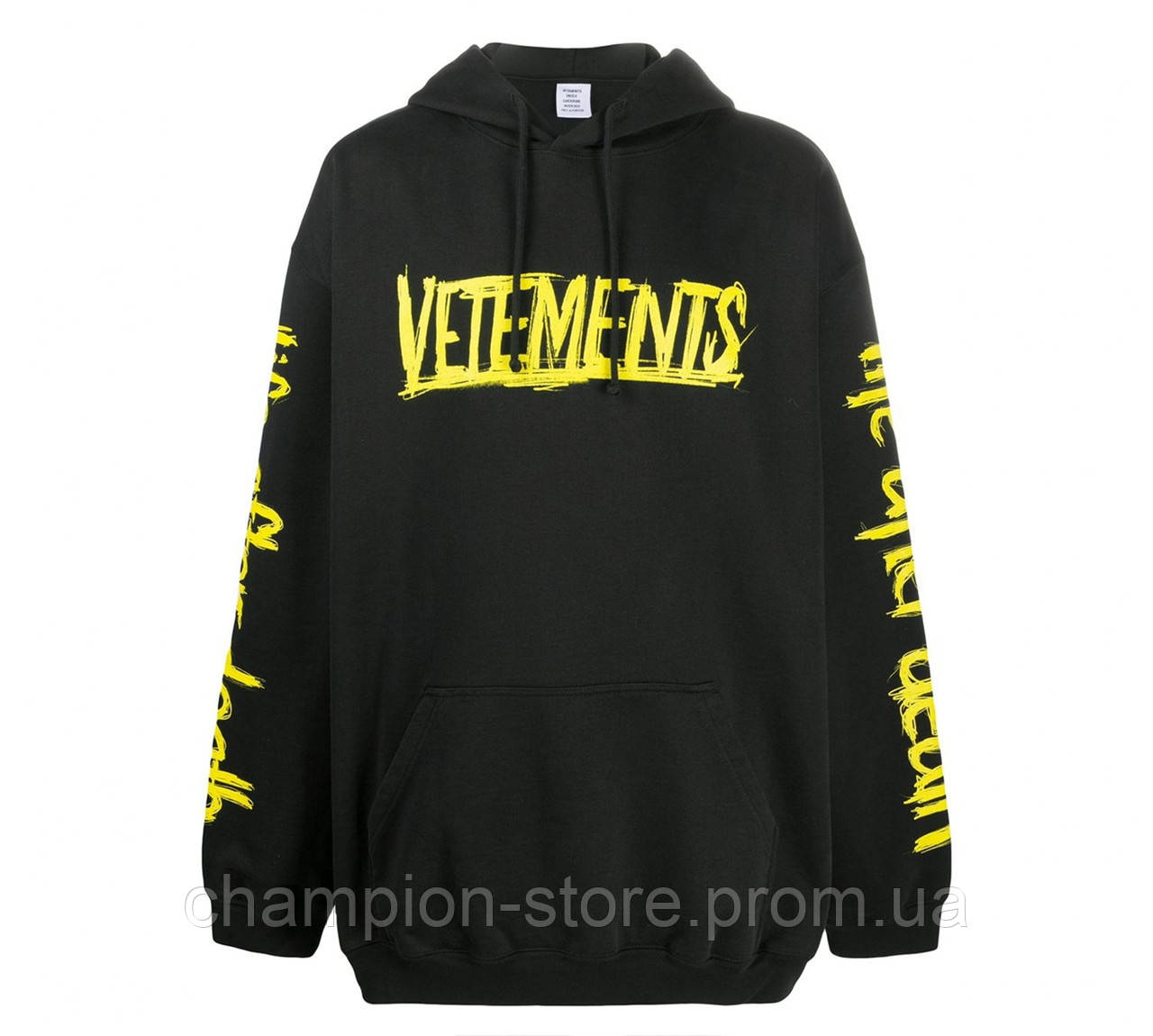 

Толстовка черная Vetements Life After Death | Худи Vetemens | Кенгуру Ветеменс L, 50, Зима, Разные цвета