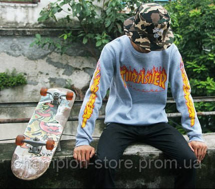 

Свитшот с принтом Thrasher Flame fire | мужская L, 50, Зима, Разные цвета