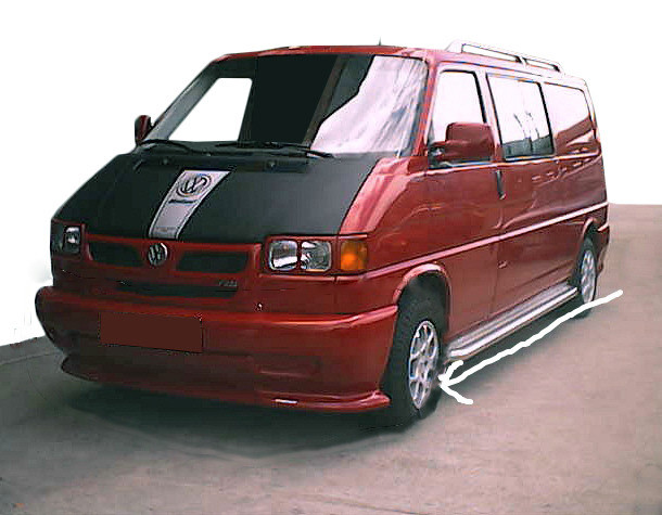 

Накладка на передний бампер (под покраску) Volkswagen T4 Caravelle/Multivan / Тюнинг переднего бампера