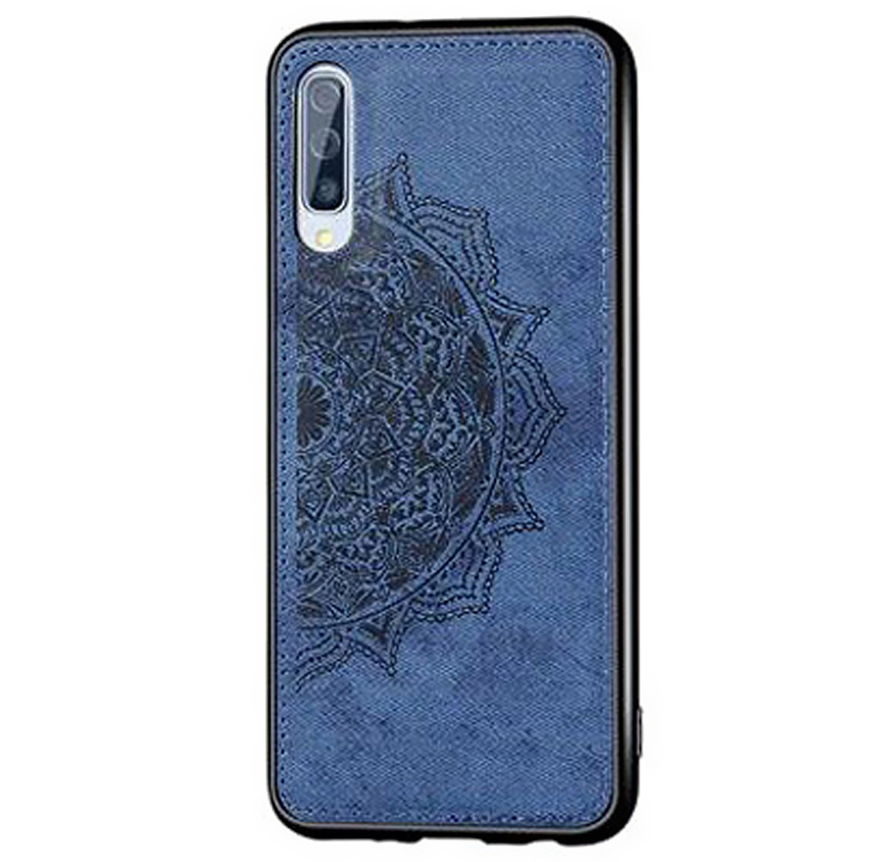 

Чехол-накладка TPU+Textile чехол Mandala с 3D тиснением для Samsung Galaxy A50 (2019) SM-A505F Синий