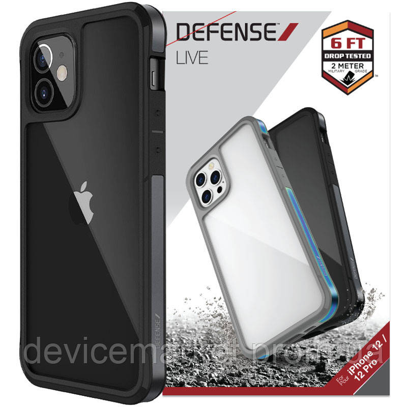 

Чехол Defense Live Series для Apple iPhone 12 mini (5.4"), Черный / black