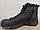 Мужские зимние кожаные черные ботинки Jordan 46,47,48,49,50 на шнурках и змейке, фото 2